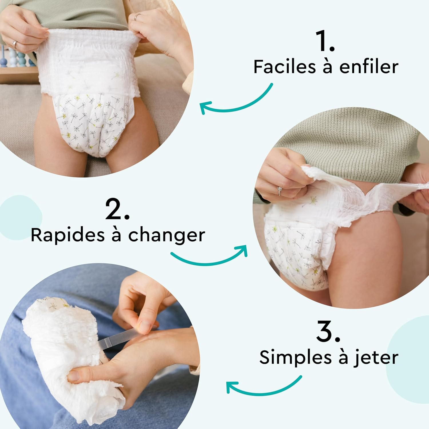 Detalle de LILLYDOO Couches-culottes Bébé Taille 8 (17+ kg) — Box mensuelle 90 pièces, Ultra-Douces et Anti-Fuites