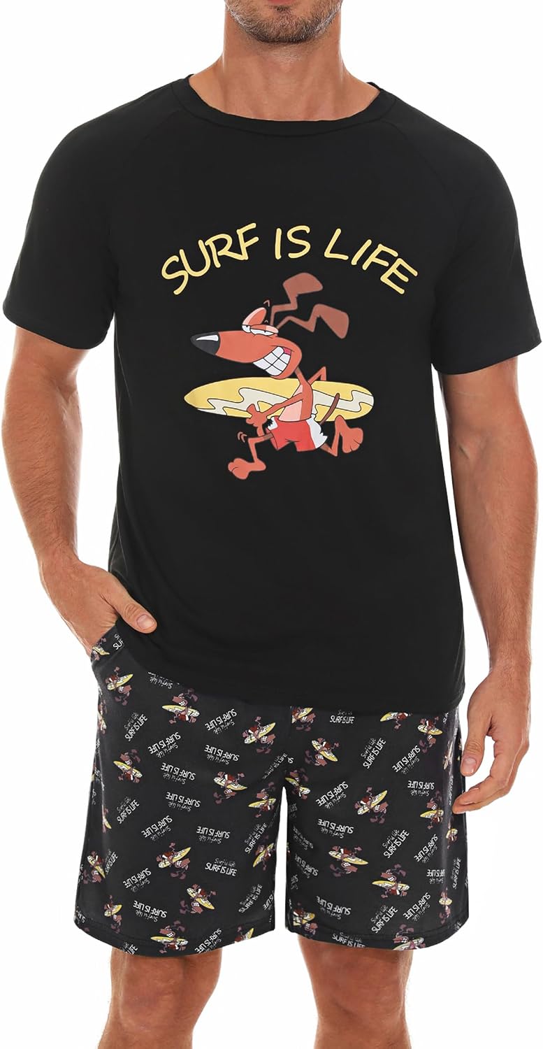 Detalle de Jahetuul Pijama Hombre Verano algodón corto