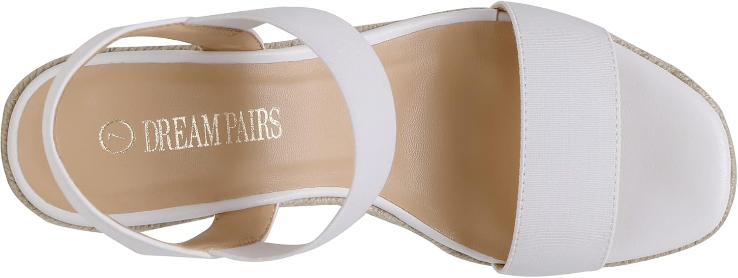 Thumbnail 5 de DREAM PAIRS Women's Open Toe Espadrille Platform Sandals with Elastic Ankle Strap