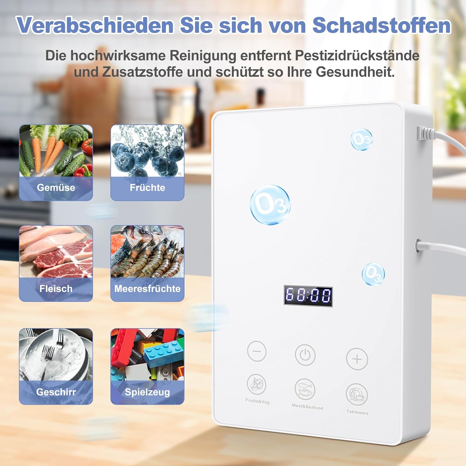 Thumbnail 2 de ICARE Ozongenerator für Wasser mit 1000 mg/h, 60-Minuten-Timer und drei Modi
