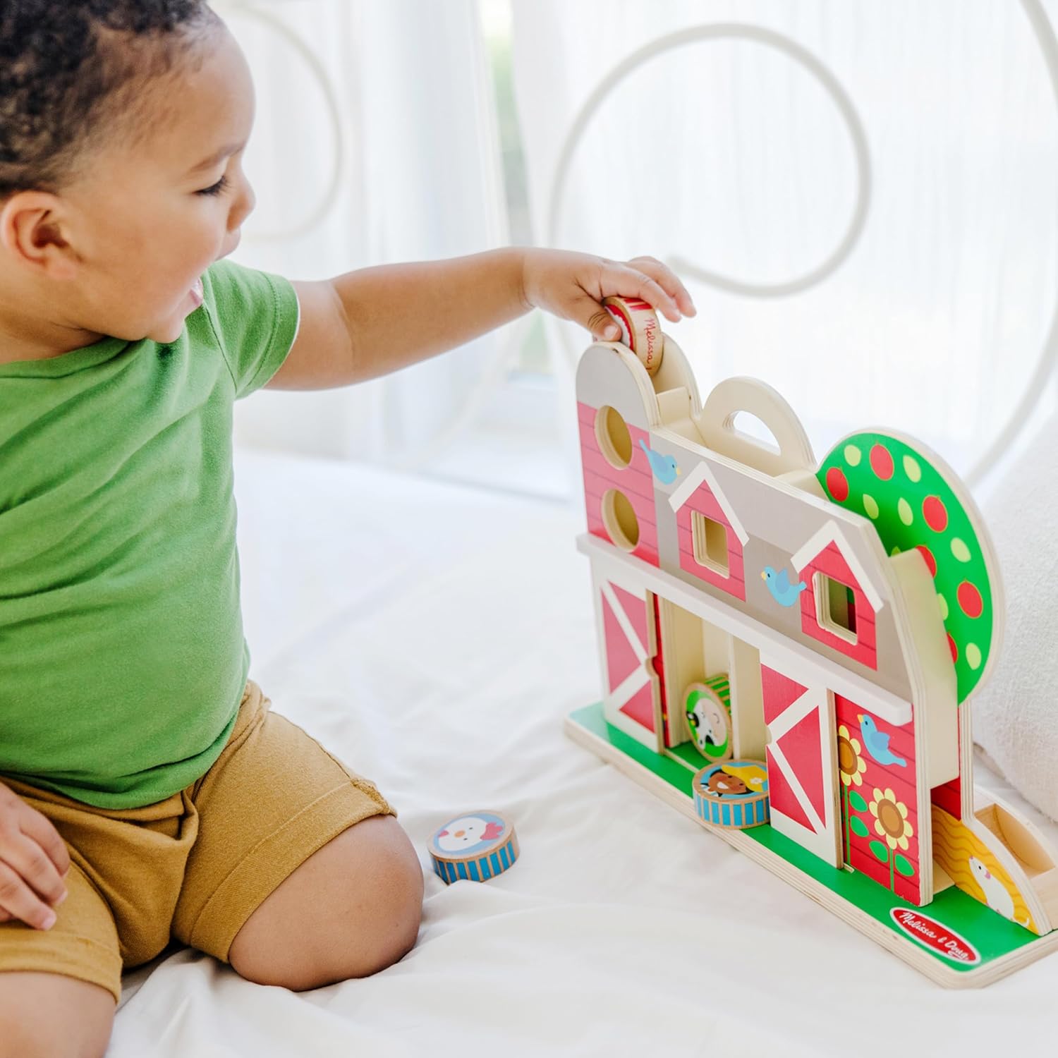 Thumbnail 1 de Melissa & Doug GO Tots Wooden Barnyard Tumble – FSC Certified Farm Toys for Toddlers