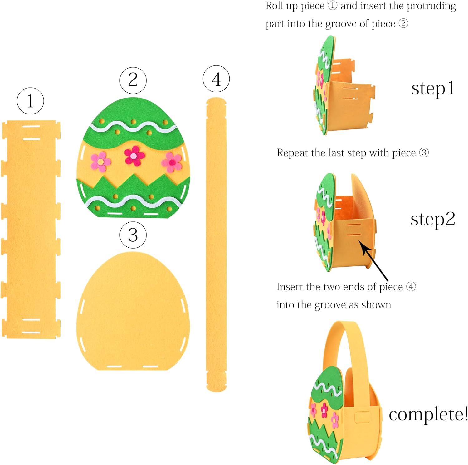 Thumbnail 5 de Sunny Fashion Girls Green Easter Rabbit High-Low Dress (Age 4–8) with Egg Hunting Bag