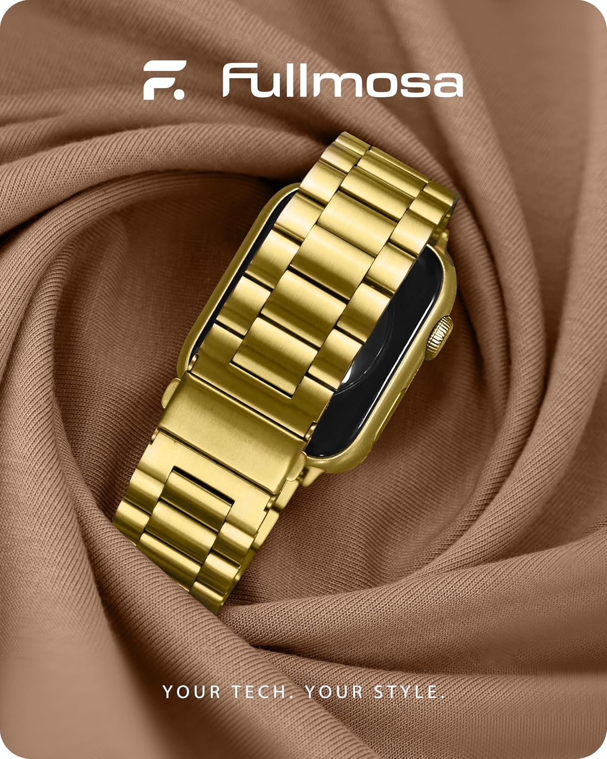 Detalle de Fullmosa Metal Strap for Apple Watch Ultra 49mm – Stainless Steel Replacement Band with Protective Case