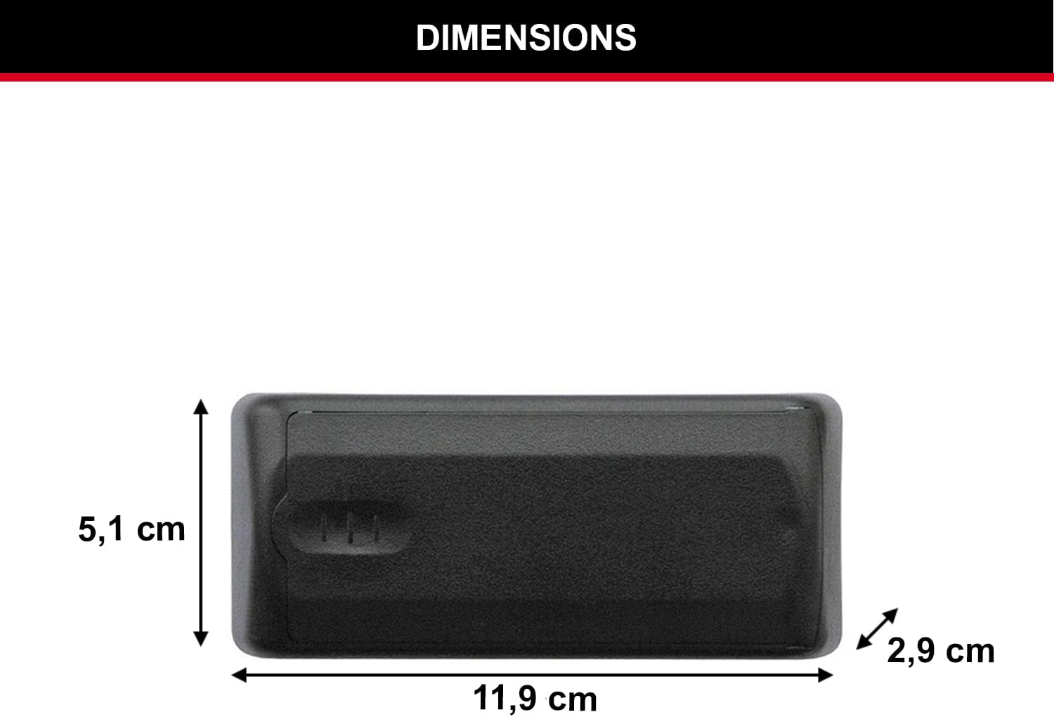 Detalle de Master Lock 207EURD Magnetic Car Case (Hide Key) – Small, Black