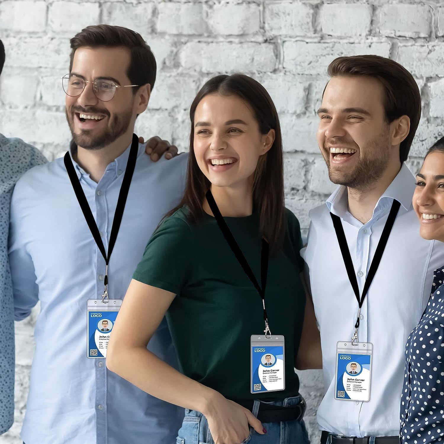 Thumbnail 3 de XHDA 50PCS black lanyards for ID badges 🎫