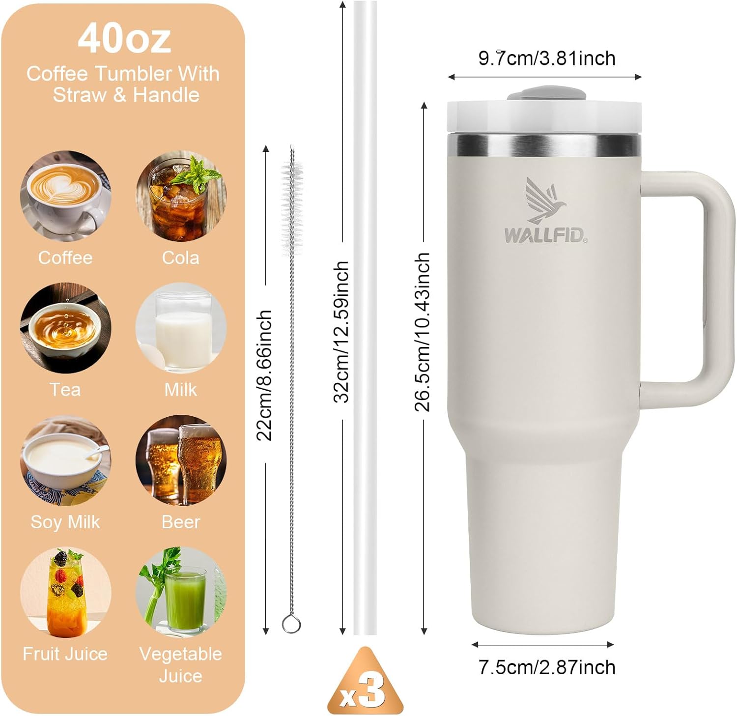 Thumbnail 6 de WALLFID Vaso Térmico 40oz Acero Inoxidable con Aislamiento