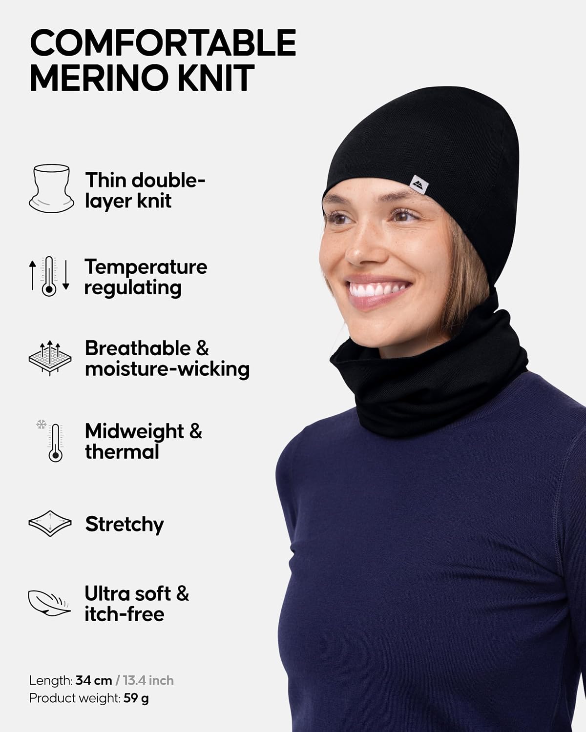 Detalle 2 de DANISH ENDURANCE Snood Merino 80% wool