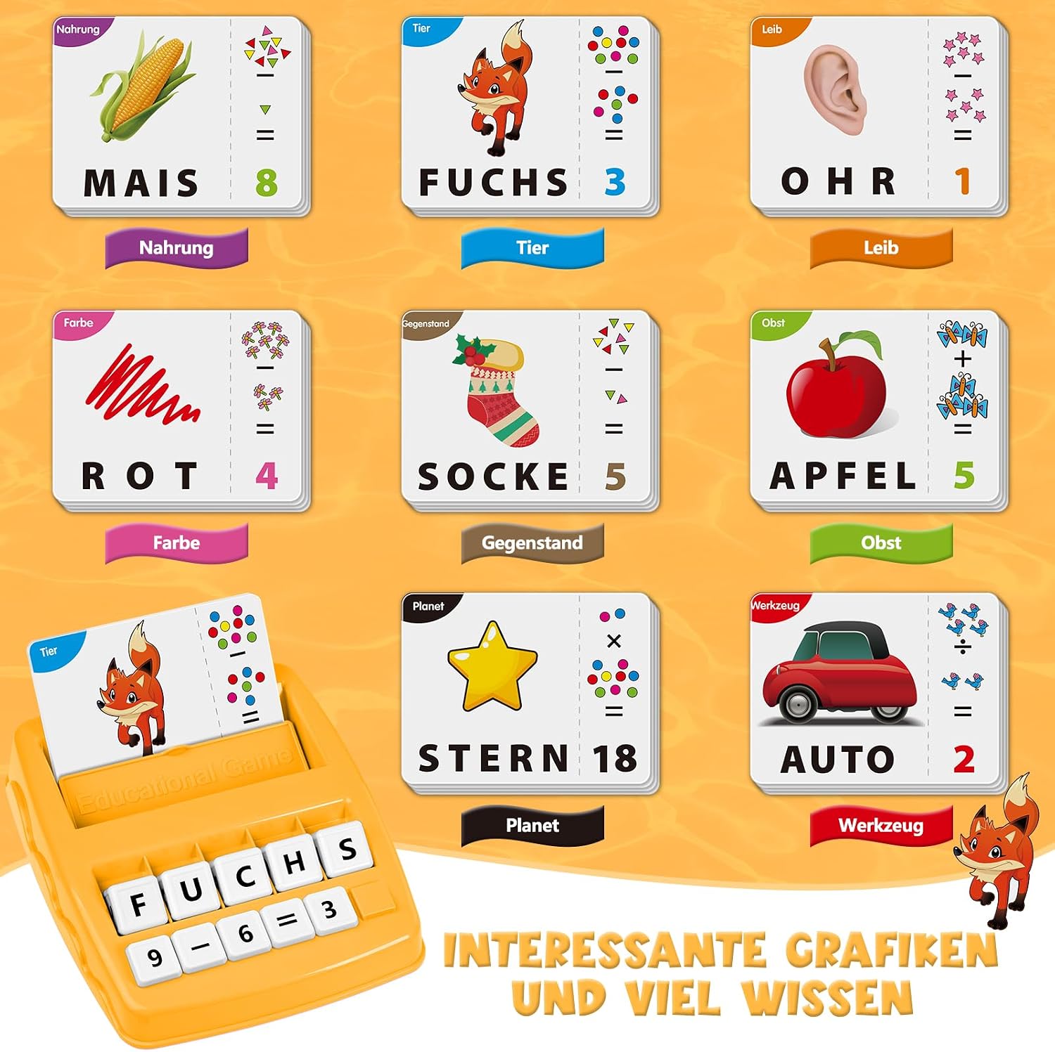 Detalle 1 de Joozmui Buchstaben Lernen Lernspiele ab 3–8 Jahren 📘
