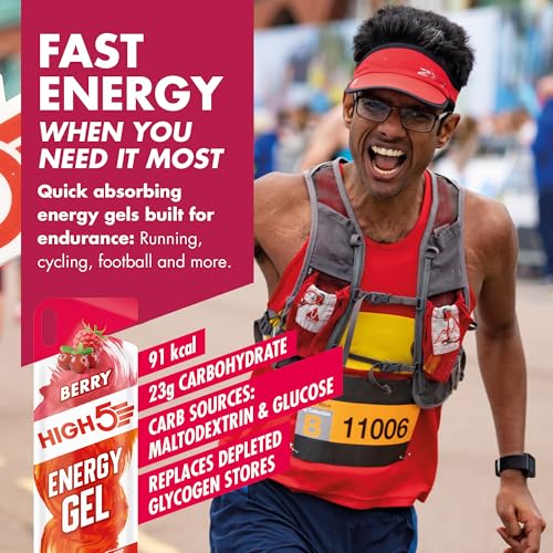 Detalle de High5 Energy Gels: Berry flavour, 20 x 40g