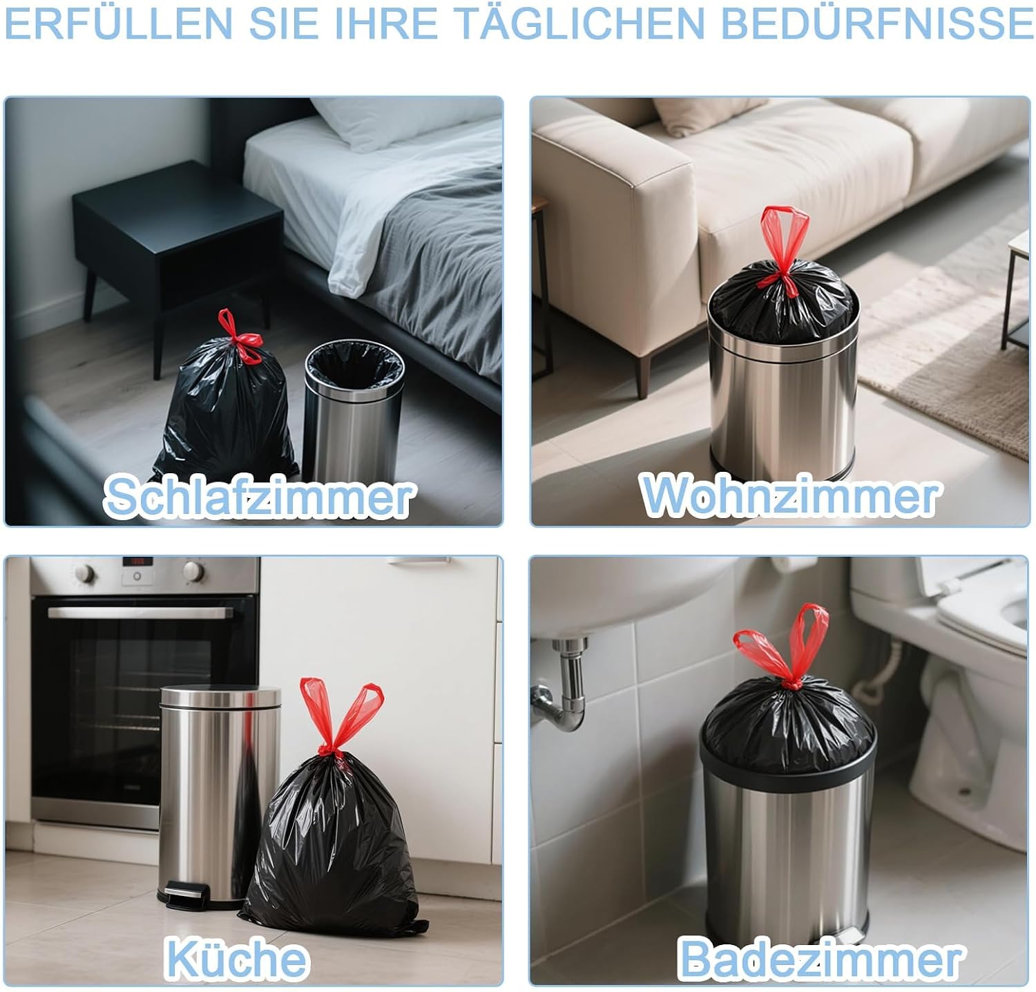 Thumbnail 5 de 50 l XIYOO Müllbeutel mit Zugband
