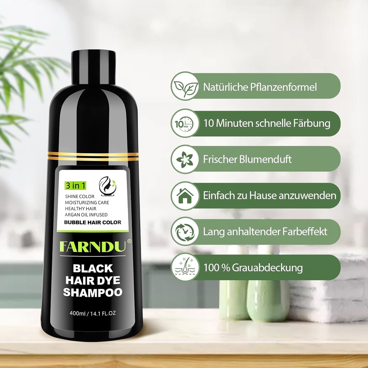 Thumbnail 3 de Schwarz Haarfärbeshampoo Haarfarbe Schwarz