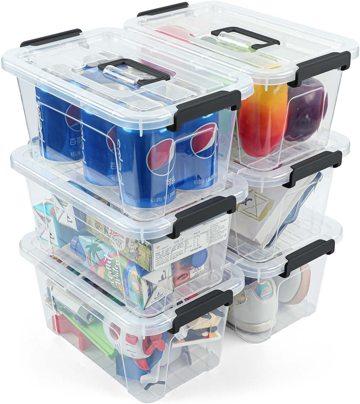 Detalle de NUMIFUN Clear Plastic Storage Bins, 7-Quart