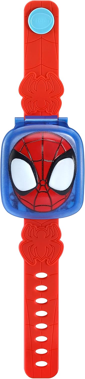Detalle 2 de VTech Spidey Learning Watch (Spidey and His Amazing Friends) – Interactive time-telling clock toy for ages 2–5, red