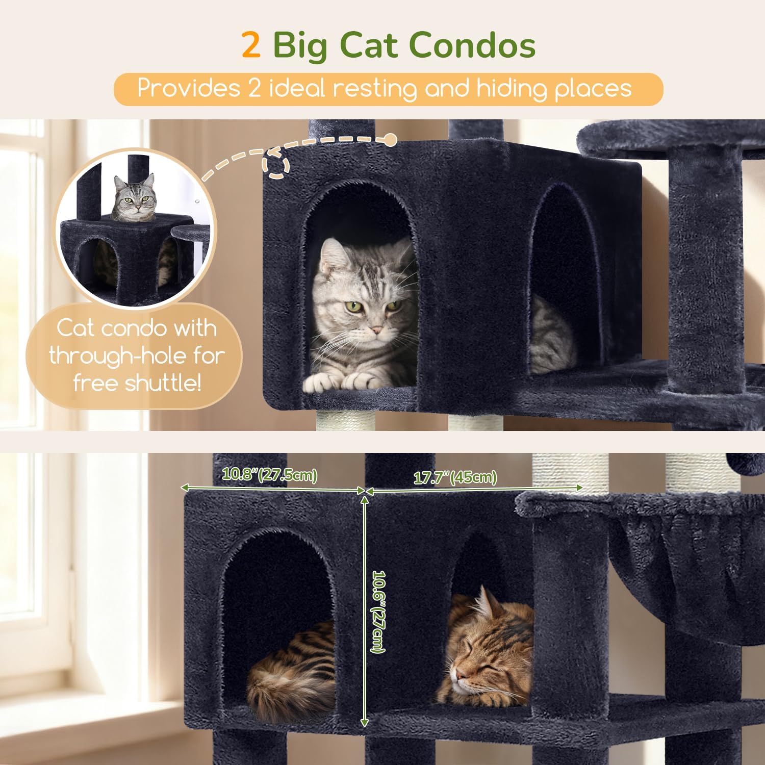 Detalle de Globlazer Cat Tree Tower 82-Inch