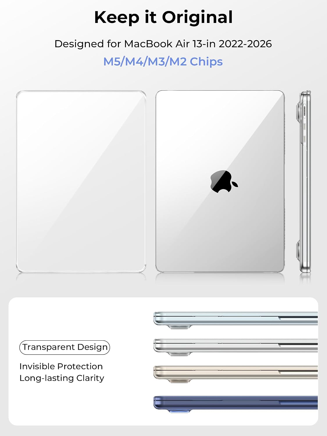 Detalle 2 de EooCoo MacBook Air 13.6" Clear Hard Shell