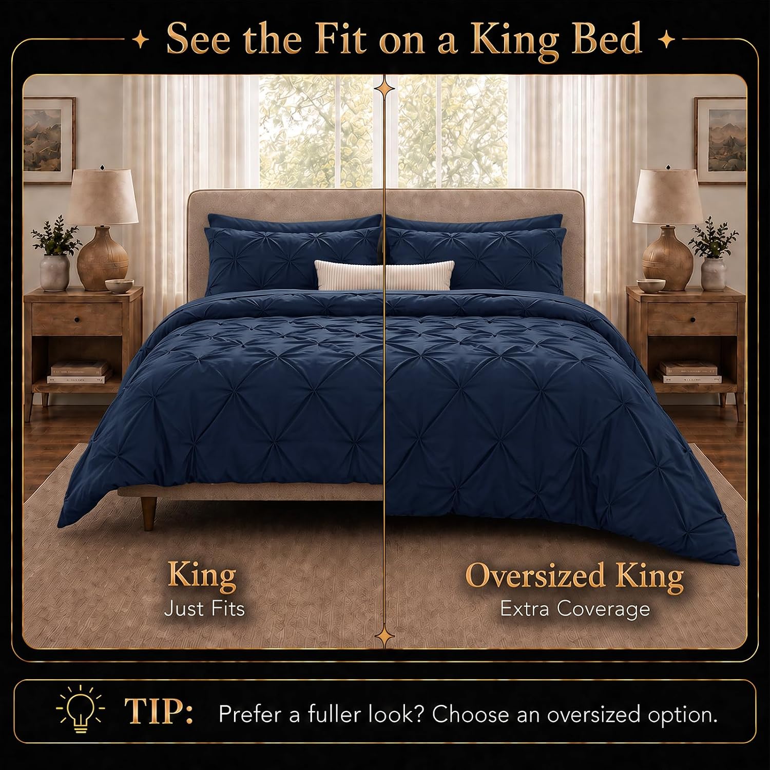 Detalle de CozyLux Comforter Set King Size