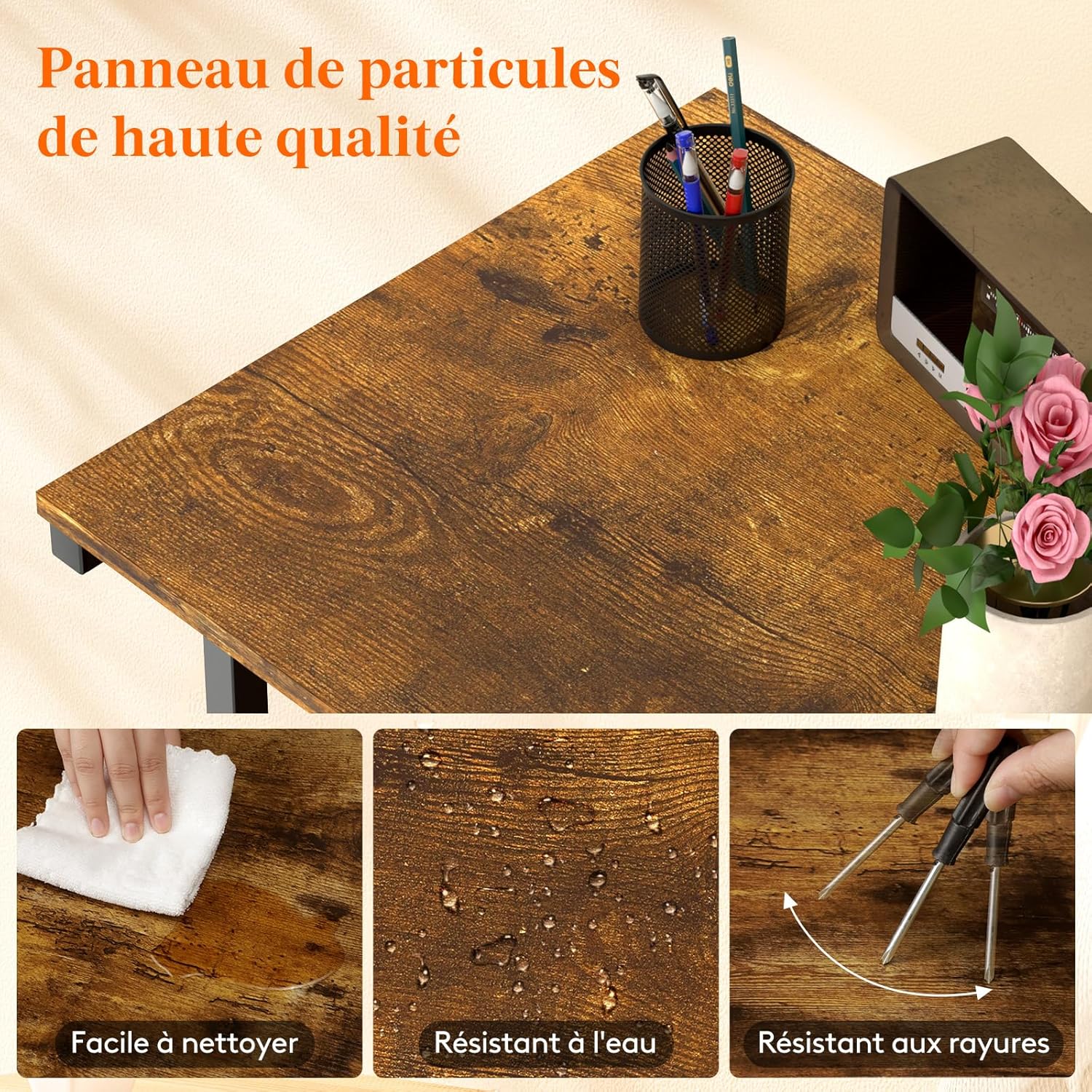 Thumbnail 6 de Lifewit meuble imprimante 4 étages avec roulettes et étagère réglable (53x40x112 cm) pour bureau à domicile