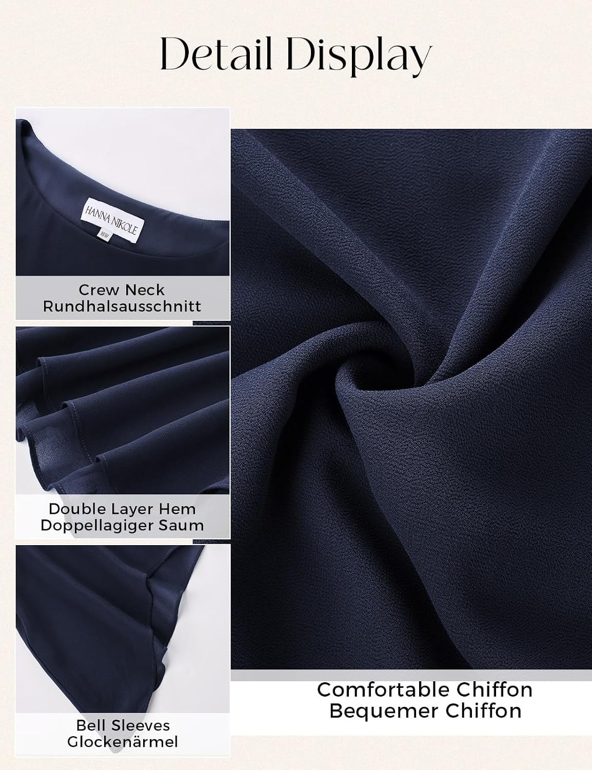 Thumbnail 3 de Chiffon Bluse für Damen in großen Größen