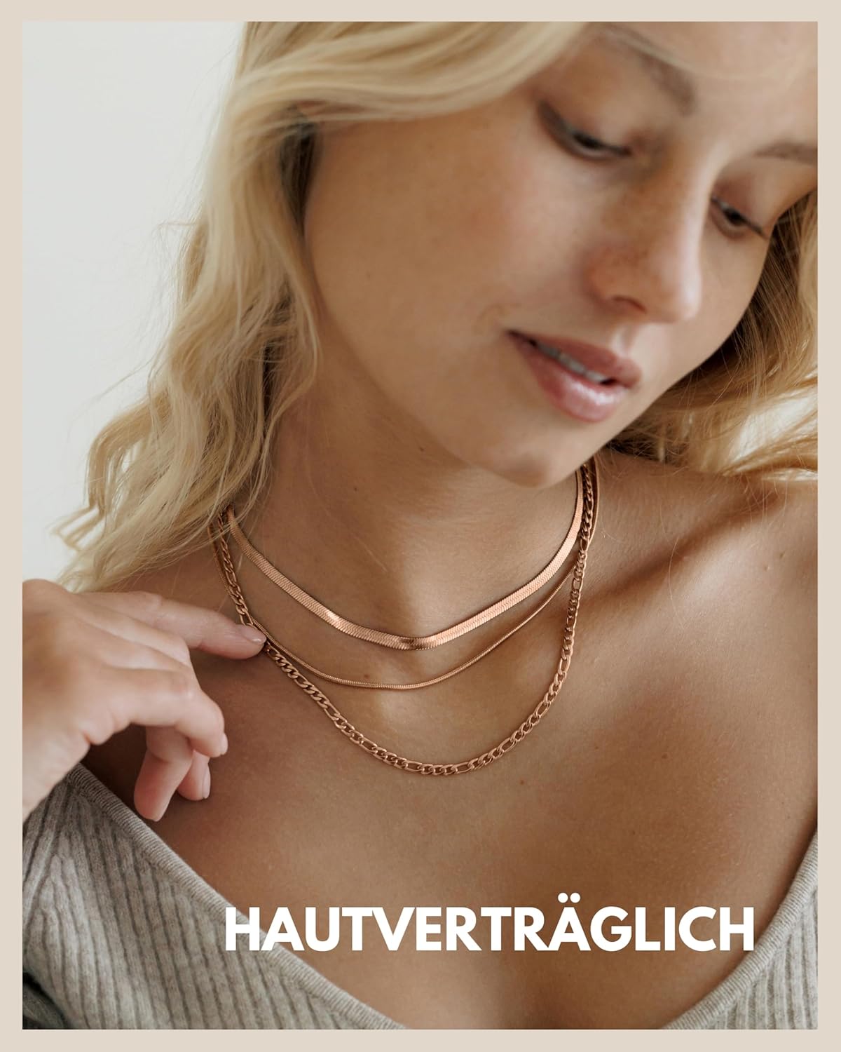 Thumbnail 1 de Layering Kette 3er Set 316L Edelstahl