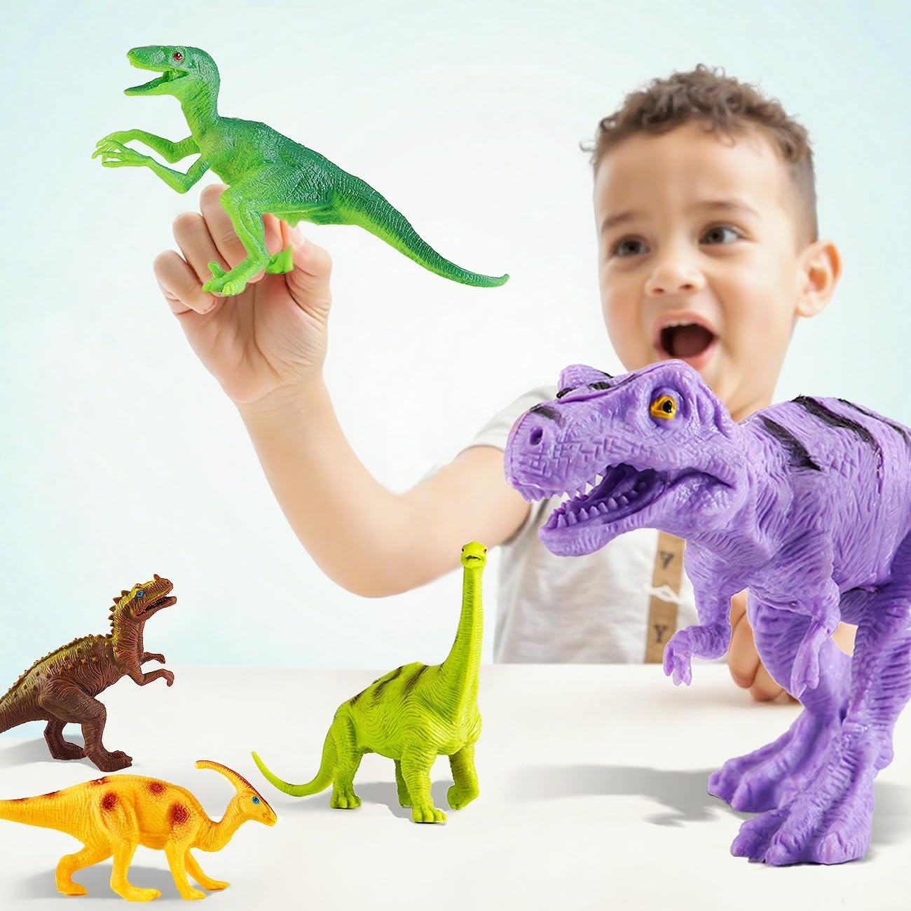 Detalle 2 de HahaGift Dinosaur Toys 12PCS metal box
