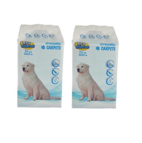 Detalle de Tappetini igienici per cani 60x60 cm, 100 pezzi con assorbenza e odore controllato – BPS Buena Pet Shop