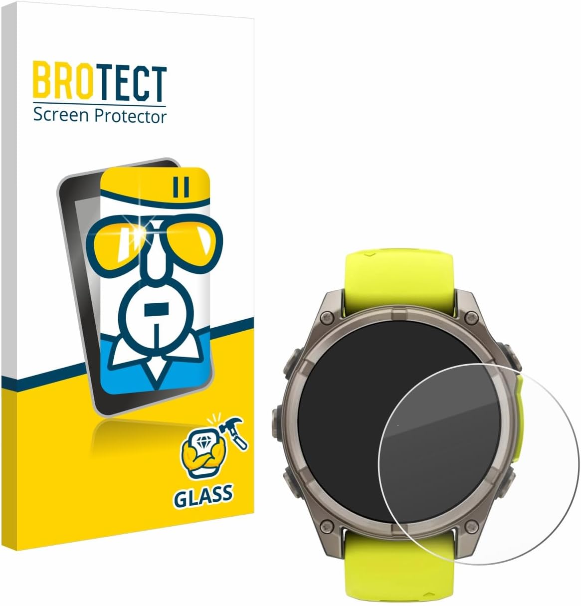 Detalle de brotect Tempered Glass Screen Protector for Garmin Fenix 8 Solar (47 mm) – 9H