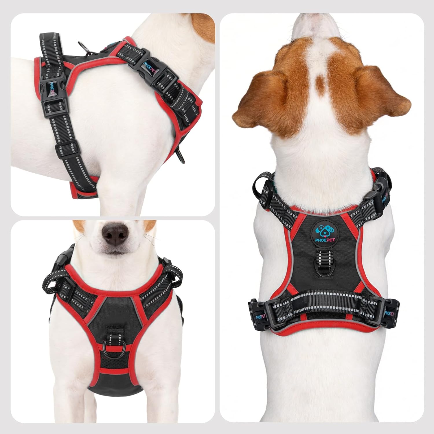 Thumbnail 1 de PHOEPET No Pull Dog Harness with Reflective Strips – Adjustable Vest for Small to Large Dogs