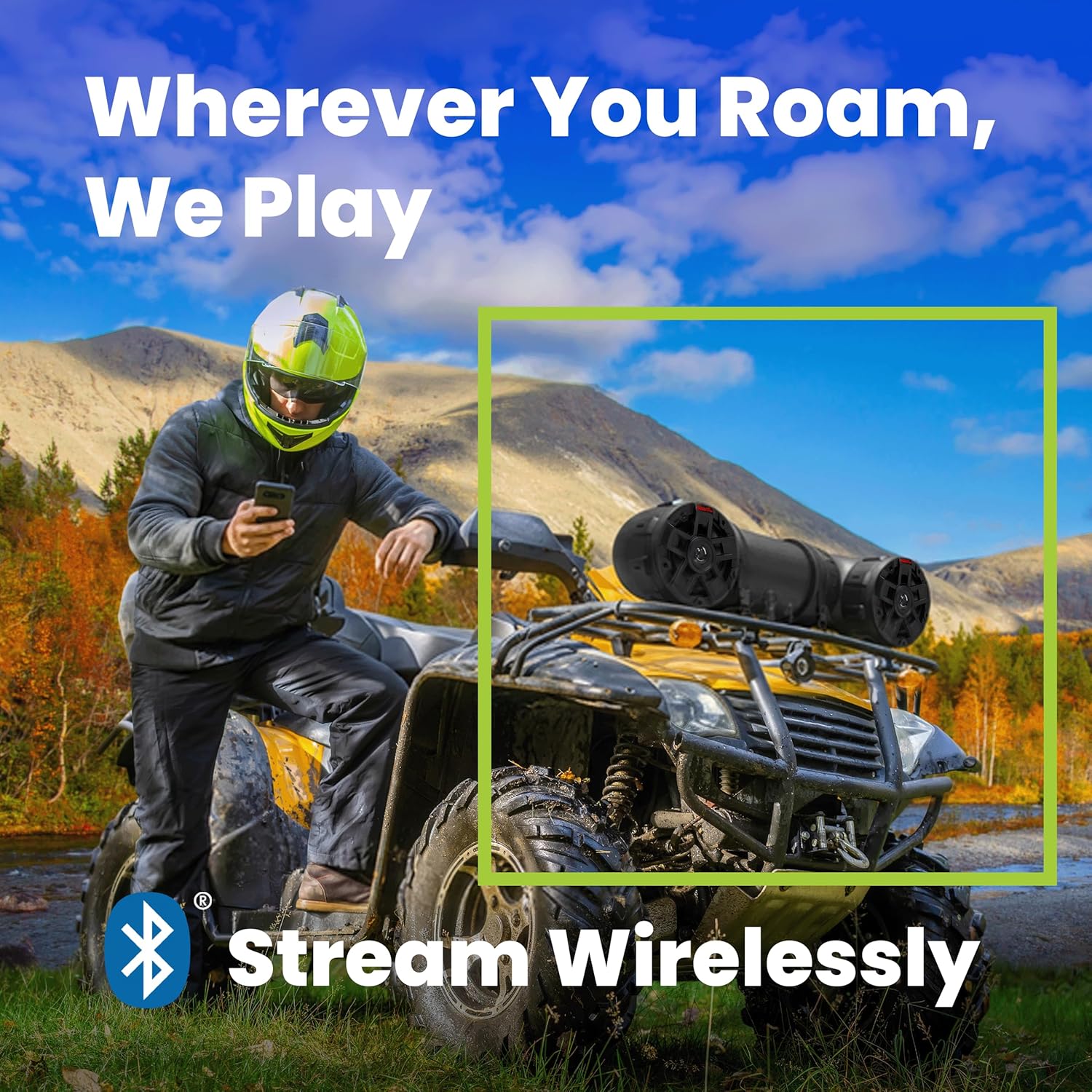 Thumbnail 3 de BOSS Audio Systems ATV6.5B ATV/UTV Weatherproof Sound System (6.5" Speakers, Built-In Amplifier, Bluetooth)