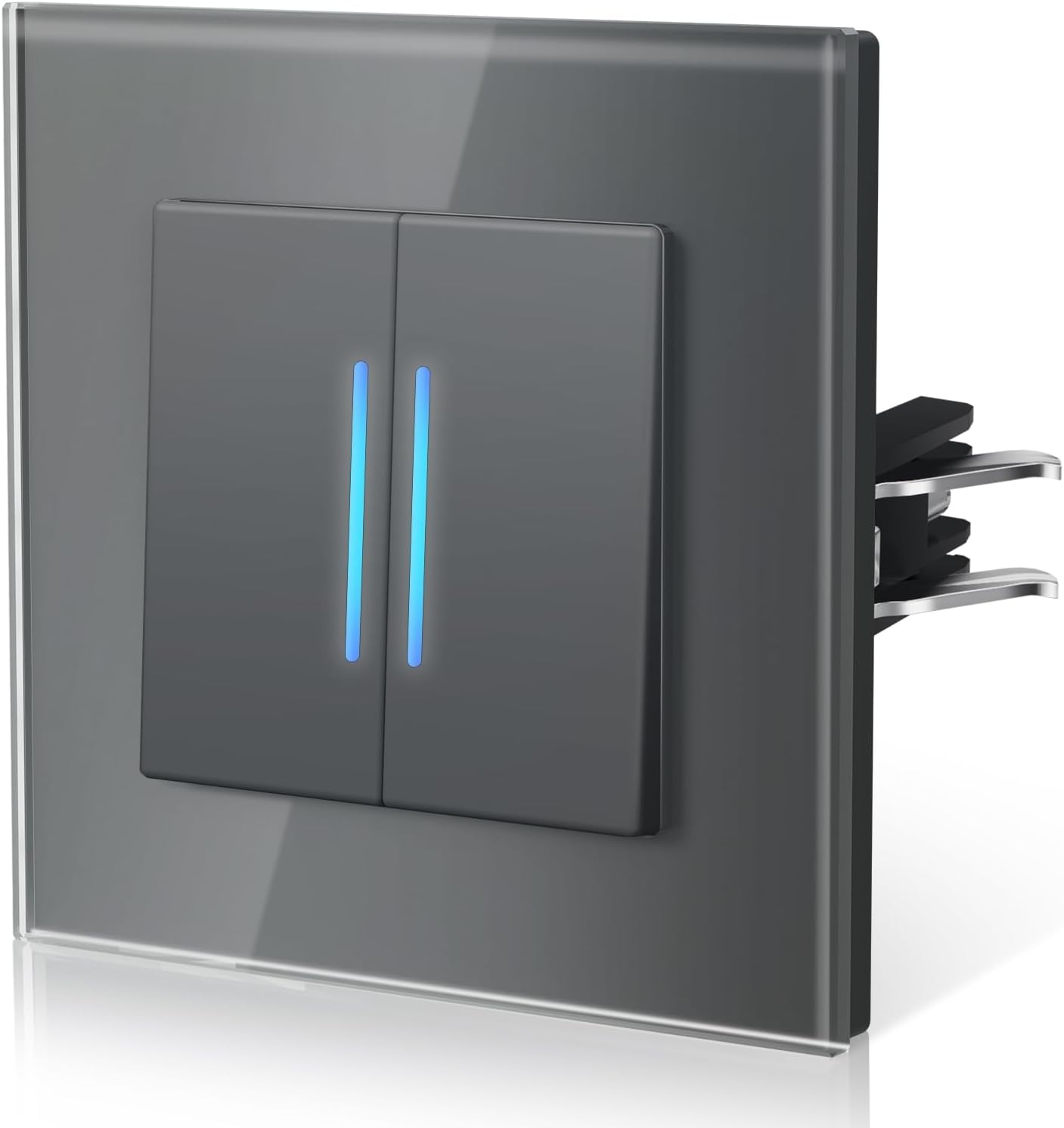 Thumbnail 6 de BSEED Light Switch 1 Gang 1 Way – Glass Crystal, Screwless Wall Switch