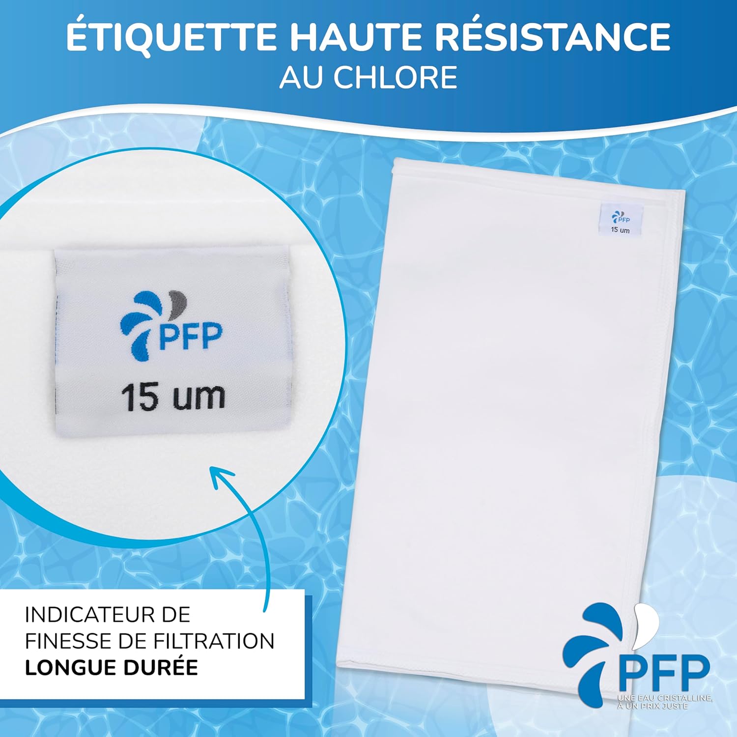Thumbnail 2 de PFP Poche Filtrante Compatible avec Piscine Desjoyaux – Lot de 2 (15 microns)