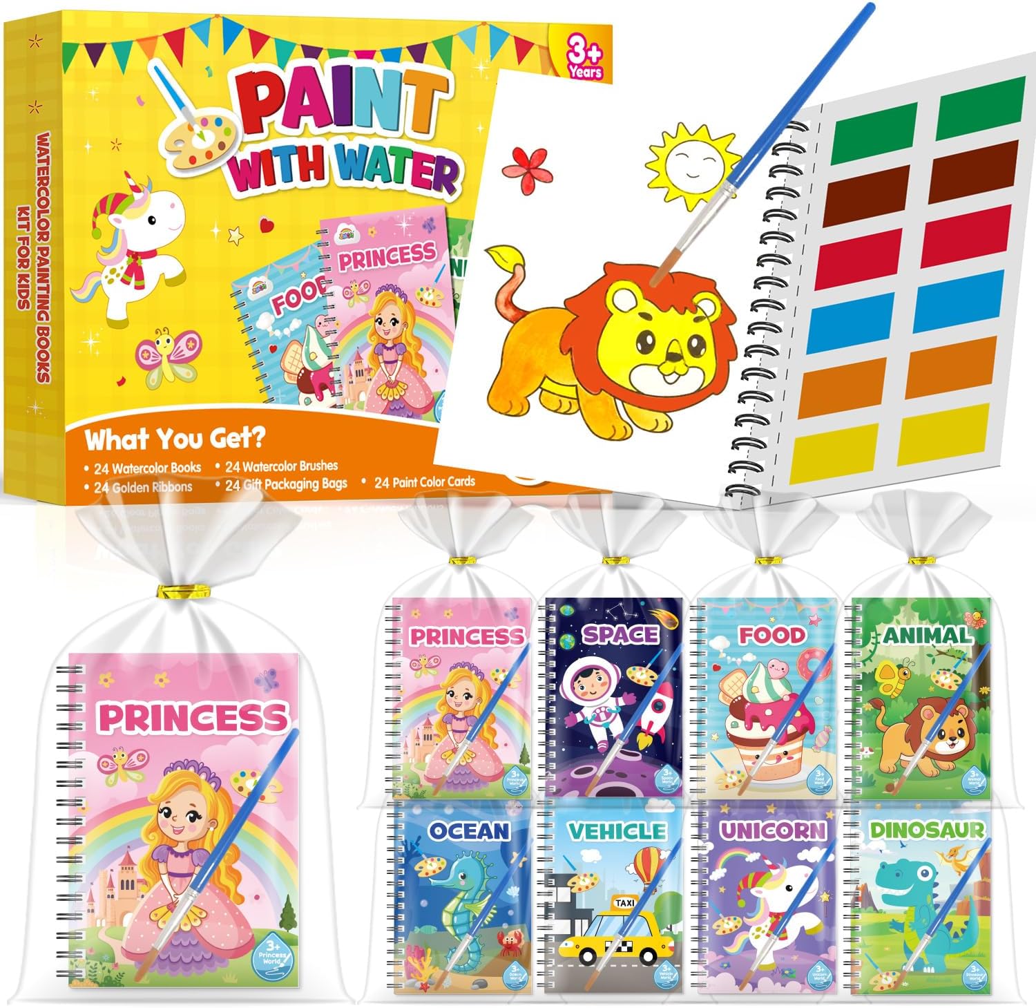 Detalle de LIKYMO Mini Water Colouring Books 24 pack