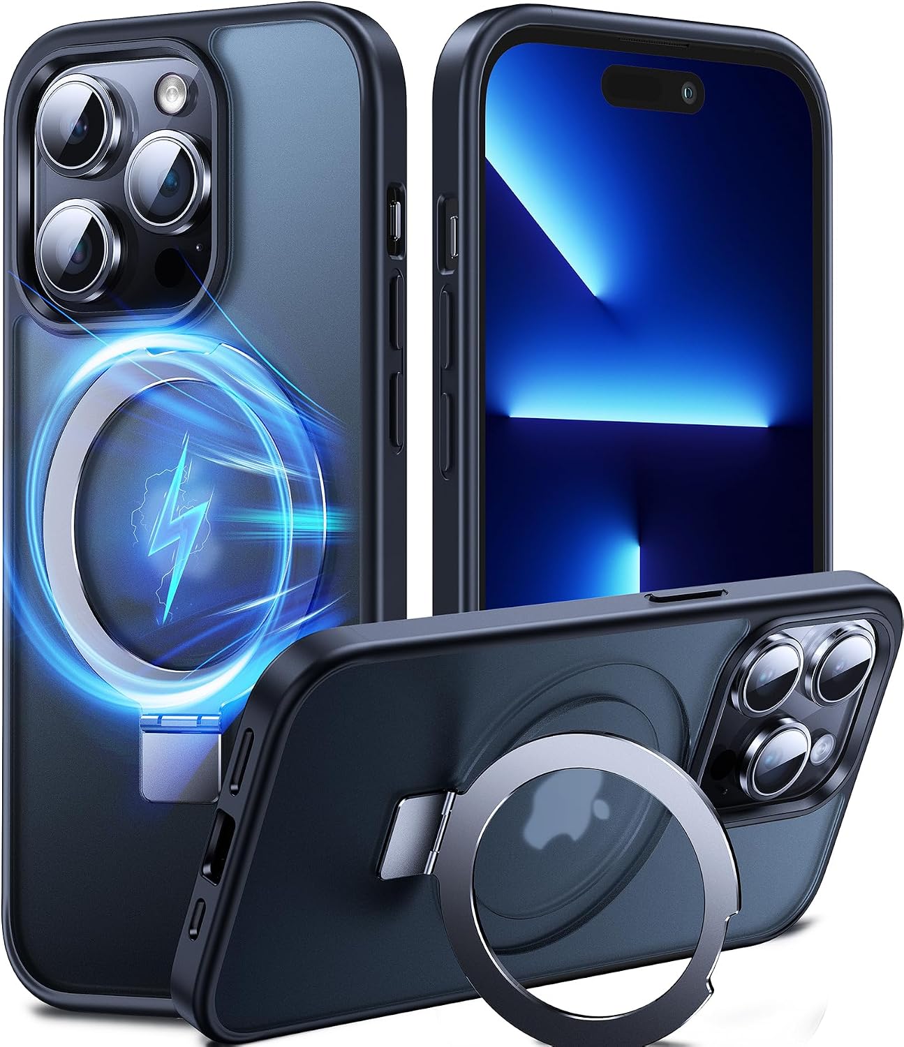 Detalle de Chicfun iPhone 13 Pro magnetic ring case with kickstand