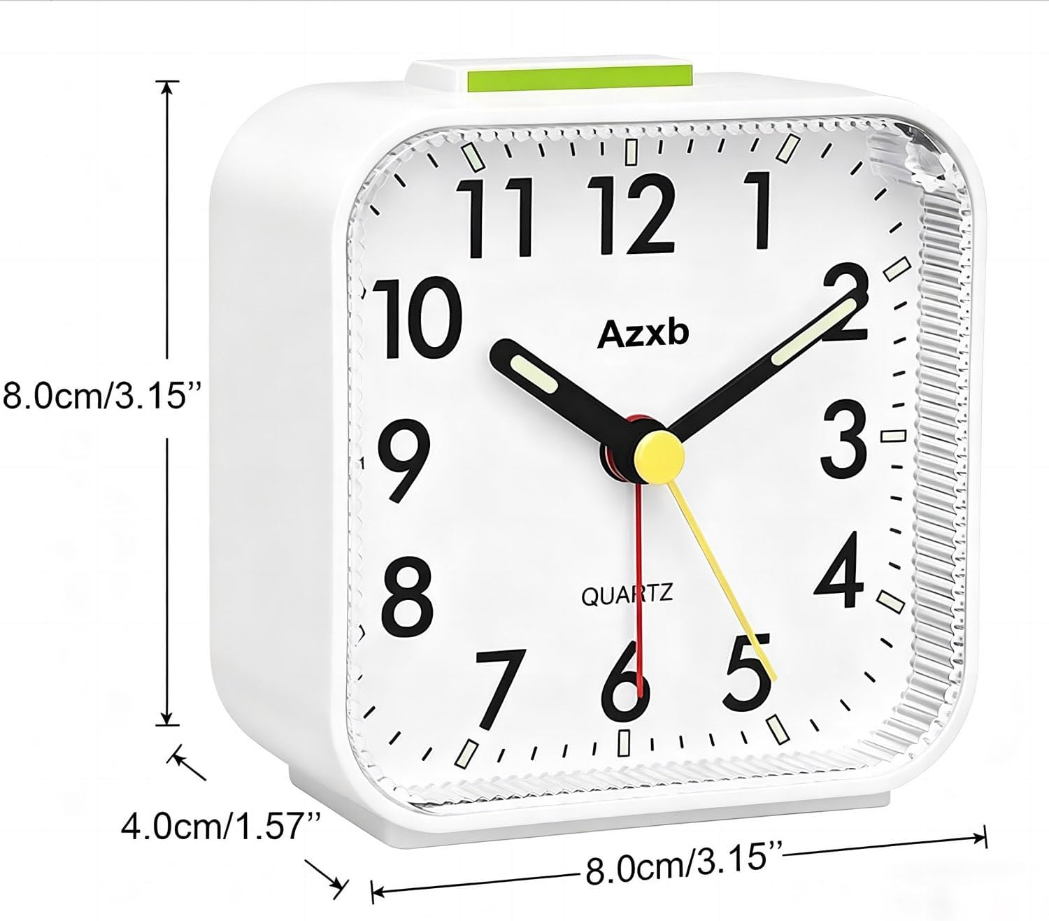 Detalle de Azxb Azxb-alarm clock analoge reiswekker met nachtlampje en sluimerfunctie