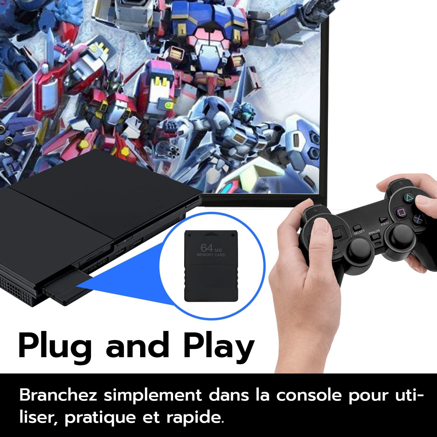 Thumbnail 5 de Wigearss Carte mémoire 64 Mo pour PS2