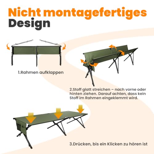 Thumbnail 6 de Homecall Feldbett klappbar XXL – 210 × 80 cm, Traglast bis 240 kg