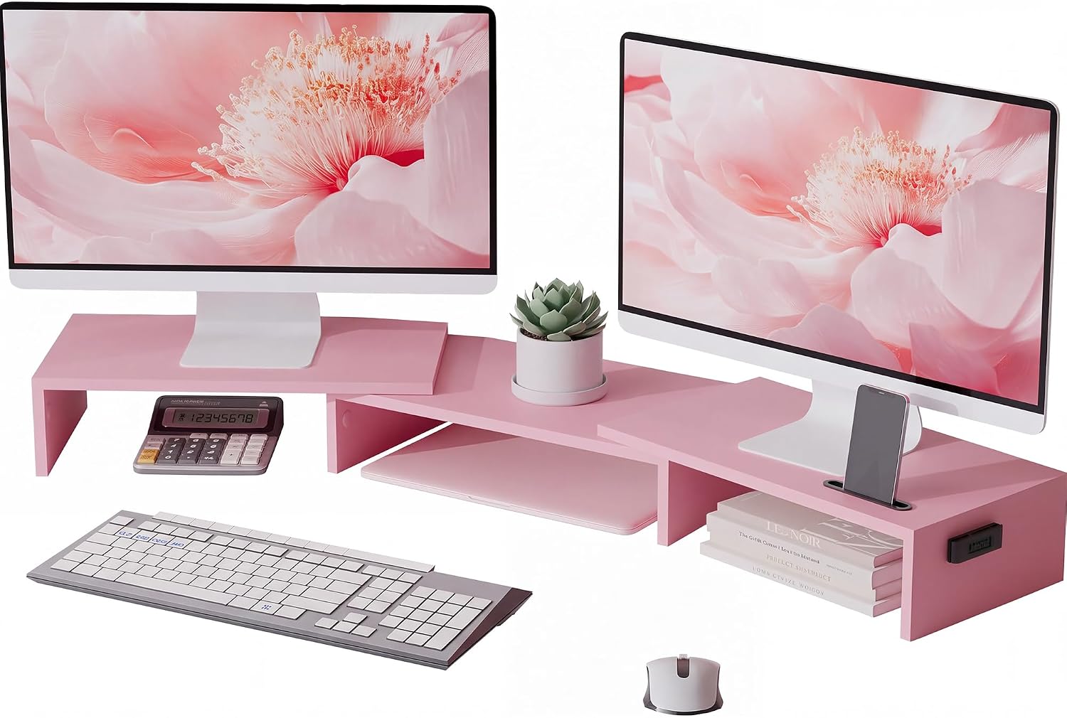Detalle de BONTEC Wooden Monitor Stand Riser