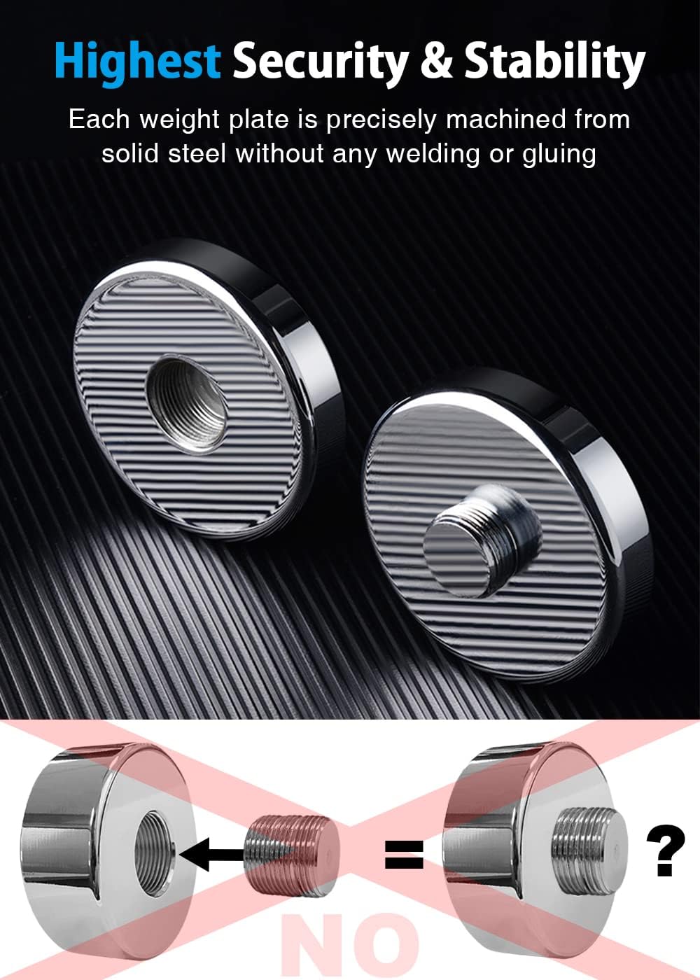 Detalle 2 de Northdeer Steel Dumbbells Ultracompact 2.5–25kg