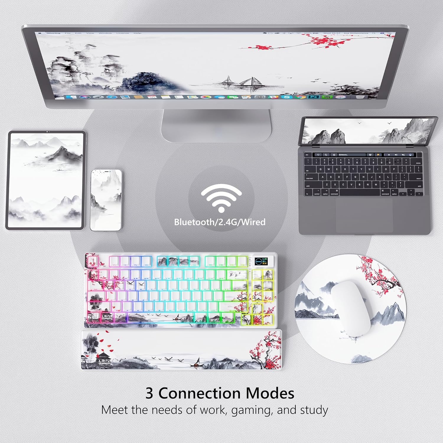 Detalle 2 de Womier 75% Wireless Mechanical Keyboard