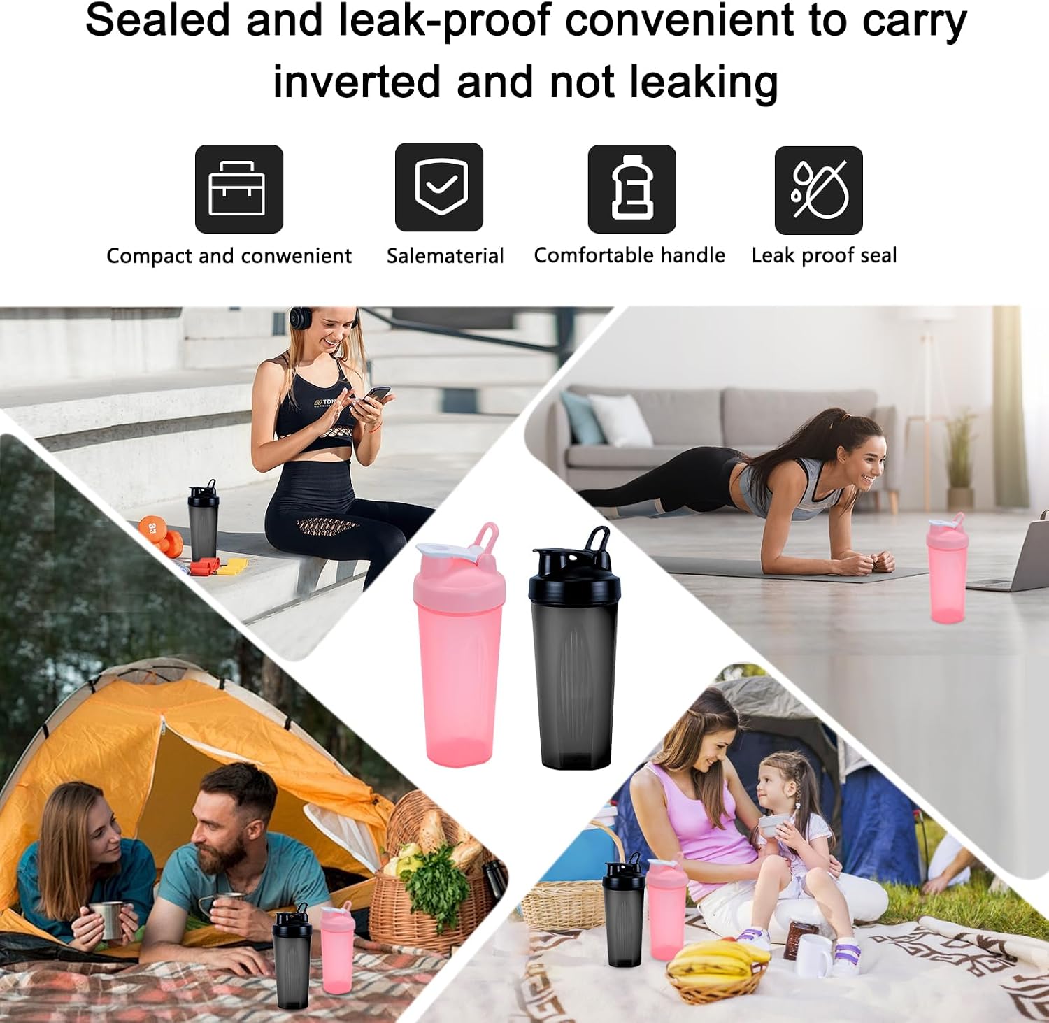 Detalle 2 de Protein-Shaker 600 ml 2er Set