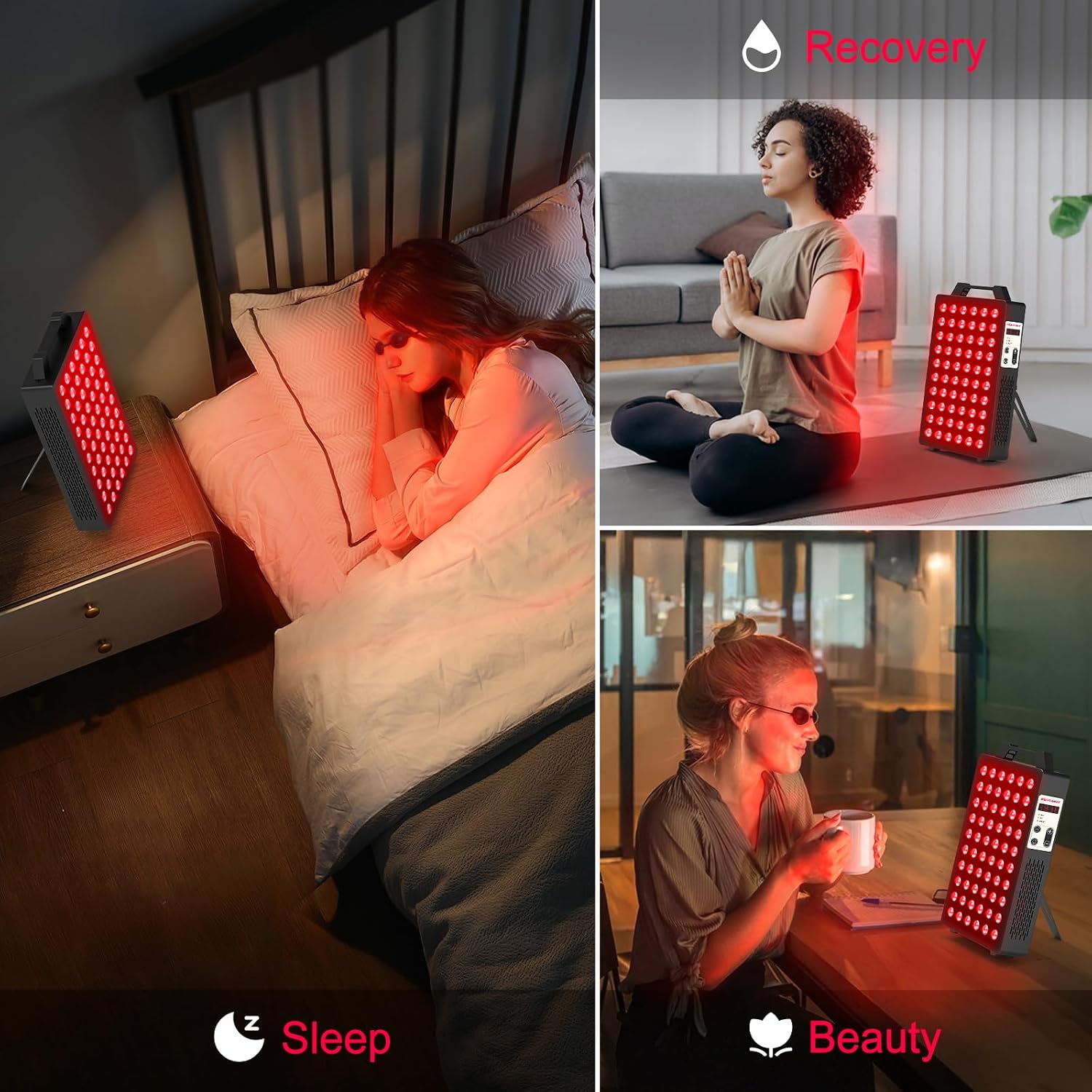 Thumbnail 3 de BONTANNY Red Light Therapy BO-300 (660nm & 850nm) — 2-Wavelength, 60 Dual-Chip LEDs for Face, Body, Pain Relief