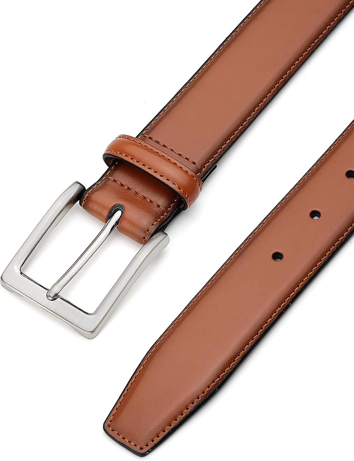 Detalle de MILORDE Men's Genuine Leather Dress Belt