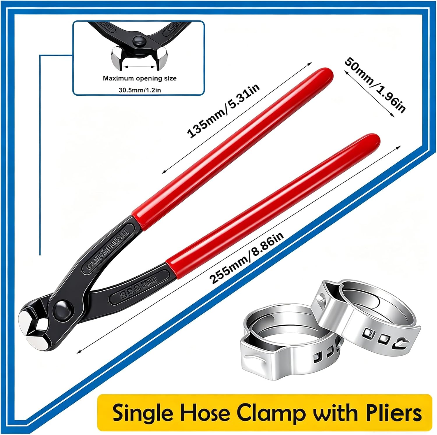 Detalle de Seept SM-25-5 Ear Hose Clamp Kit, 304 Stainless Steel, 14 Sizes
