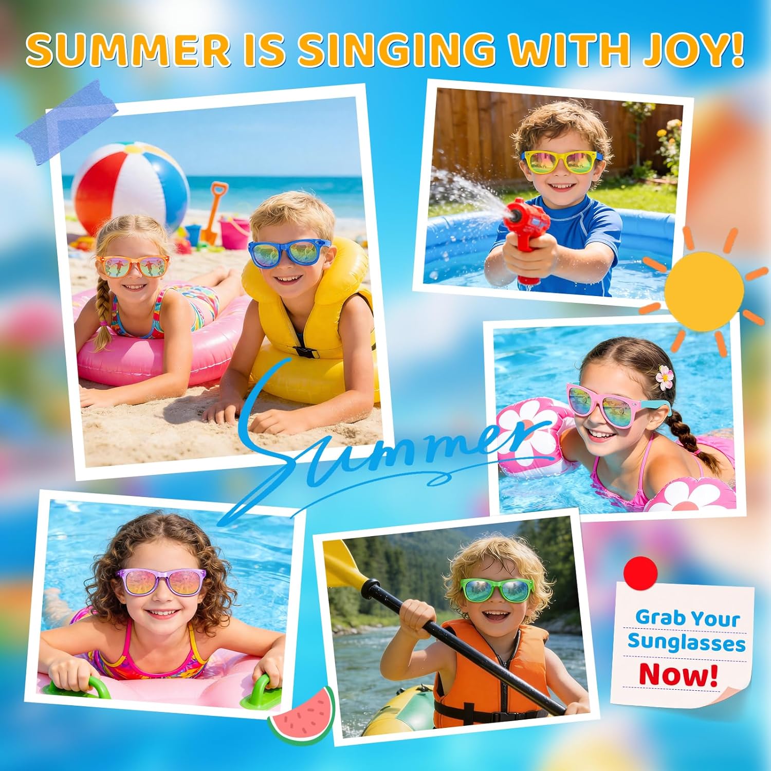 Thumbnail 1 de Lifree Kids Sunglasses Bulk Party Favors: UV400 Protection for 3-8 Year Olds