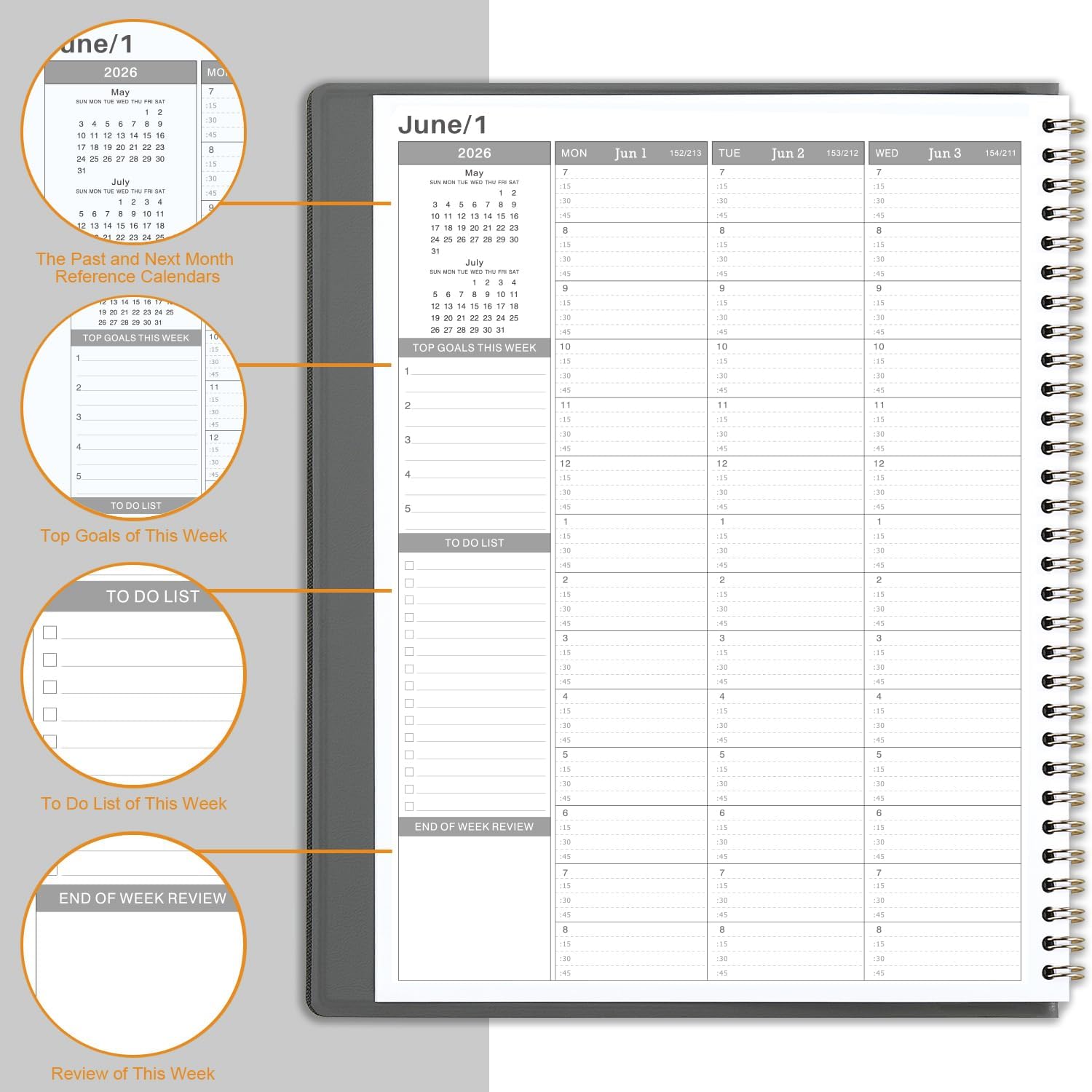Detalle de Appointment Book 2026 A4 weekly planner 21.8×29 cm 📕