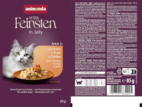 Thumbnail 7 de animonda Vom Feinsten Adult Raffinesse Katzenfutter in Gelee mit Huhn und Pute (24 x 85 g) – Nassfutter deluxe