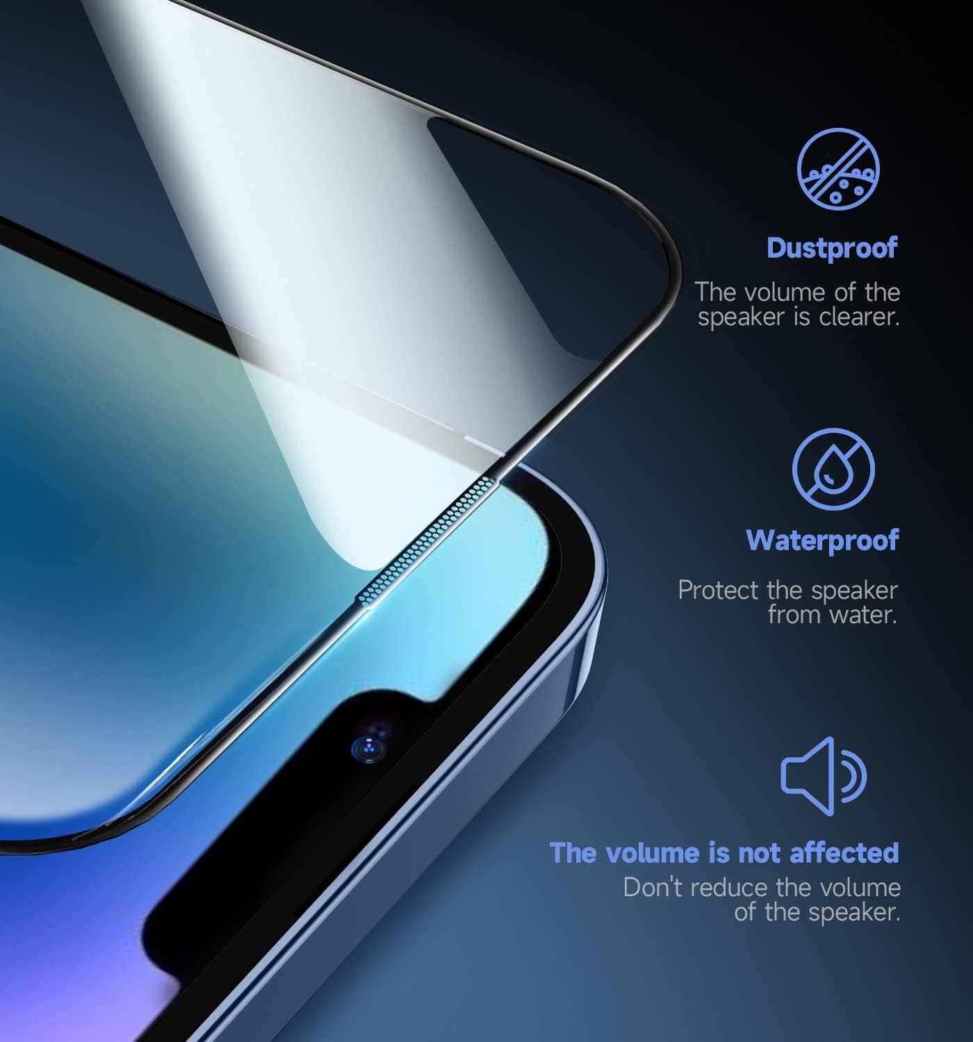 Detalle 2 de MAGIC JOHN Tempered Glass Screen Protector 2-pack for iPhone 13/13 Pro