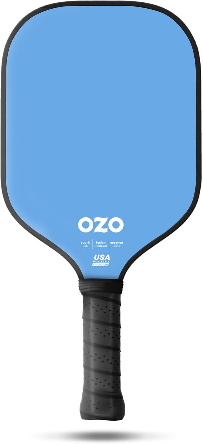 Detalle de OZO Pickleball Spark Fusion Essence – Raquette hybride débutant en Graphite, USAPA approuvée