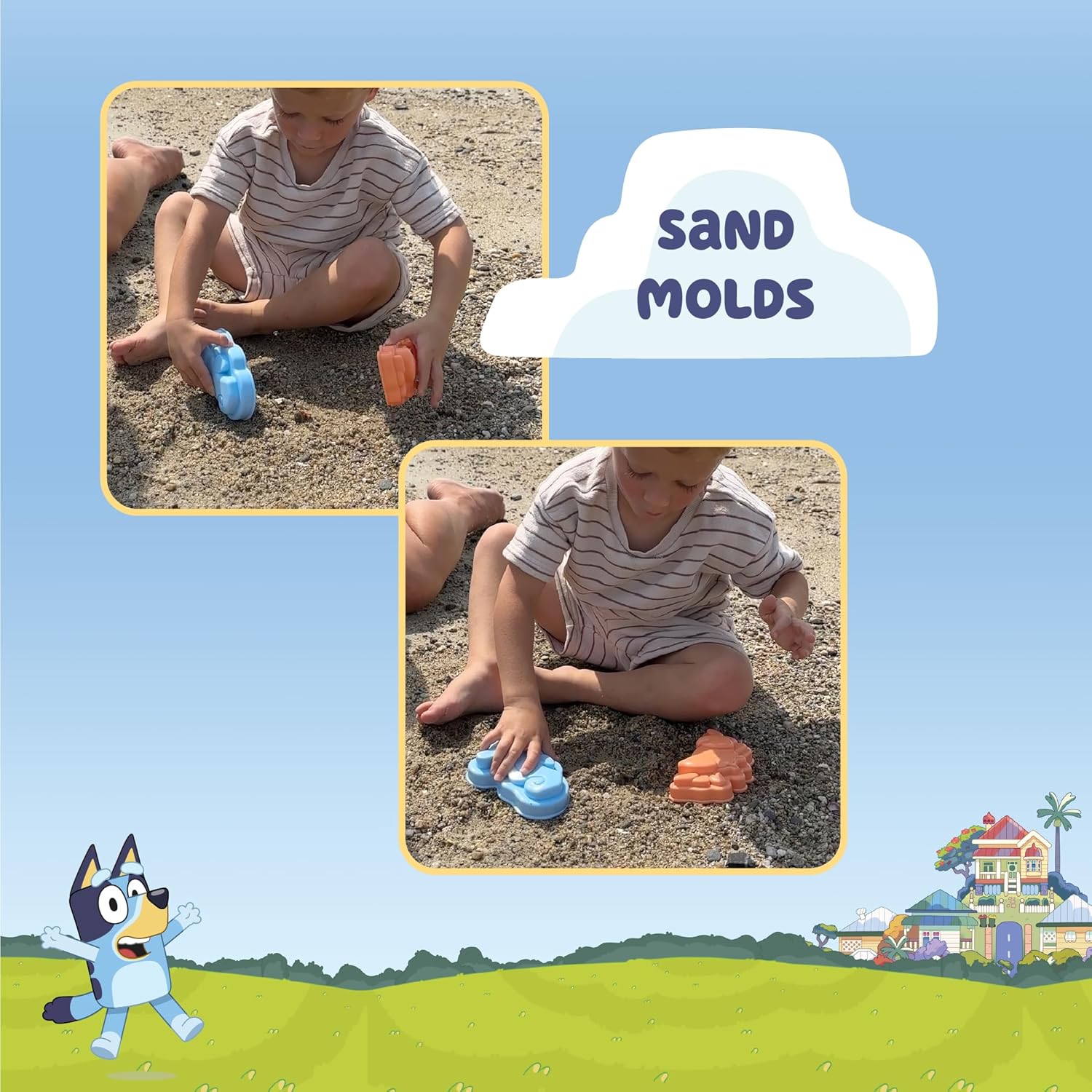 Thumbnail 2 de Little Kids Bluey Beach Toys Set — 9pc Sand Toys & Beach Bucket (Ages 3–10)