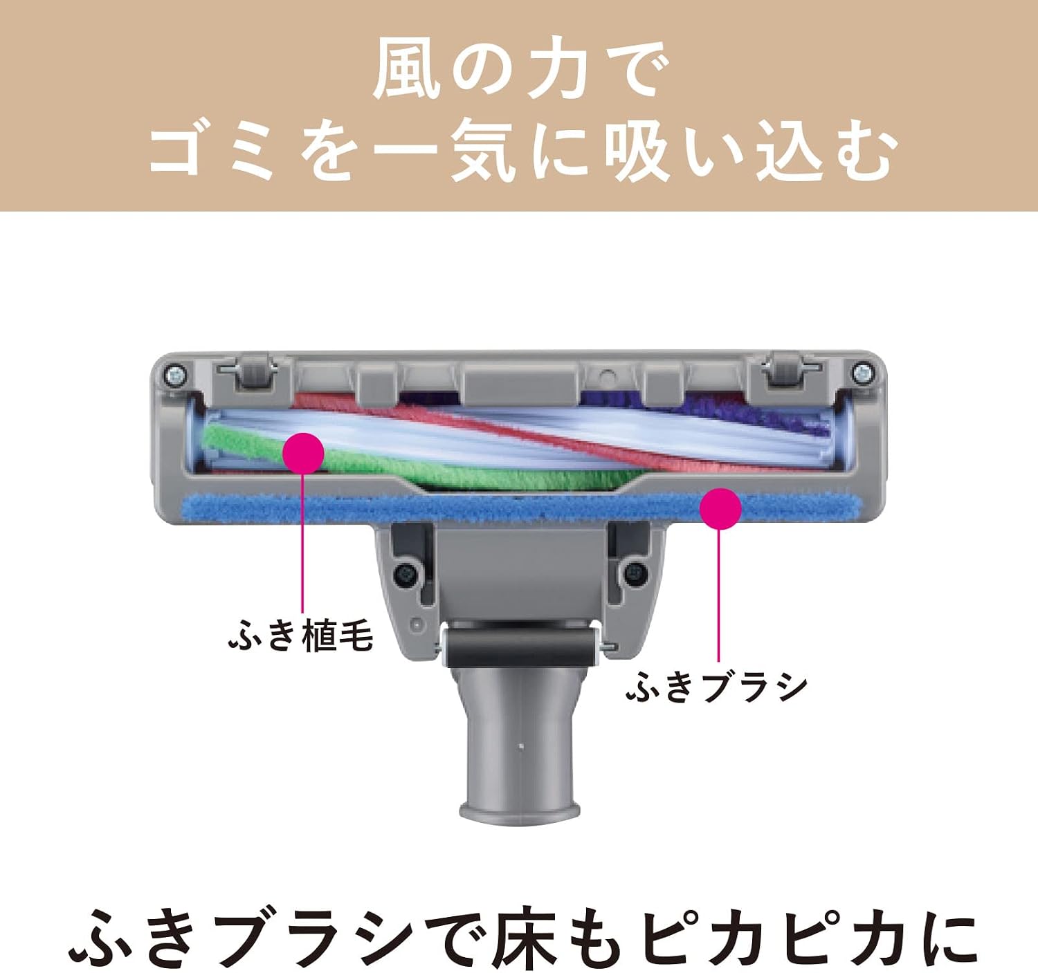 Detalle 2 de 三菱電機 TC-FJ2BA-C 紙パック式掃除機 アイボリー・軽量コンパクト・タービンブラシ