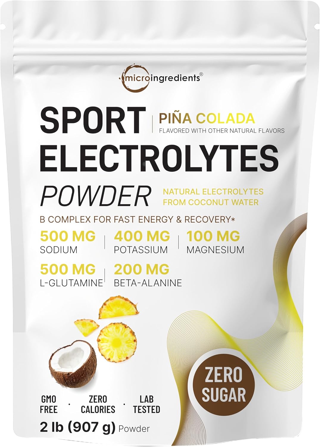 Detalle de Micro Ingredients Electrolyte Powder, 2 lb
